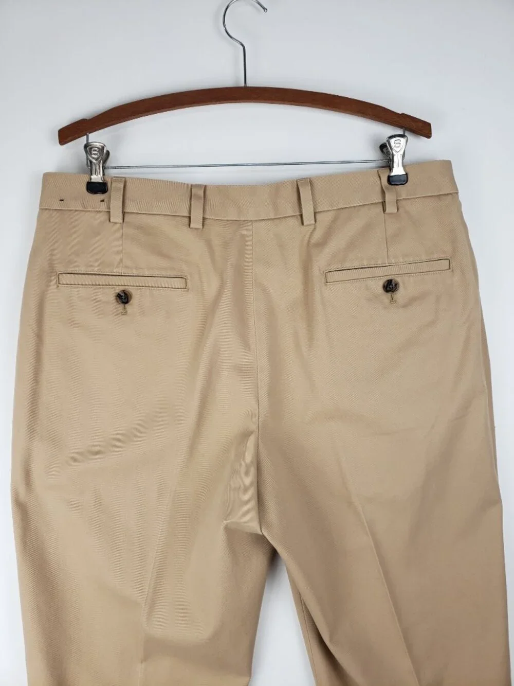 Brooks Brothers Advantage Chino Clark Fit Khaki Pants 100% Cotton Mens 36x30